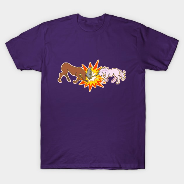 Moose vs. Unicorn T-Shirt by saitken